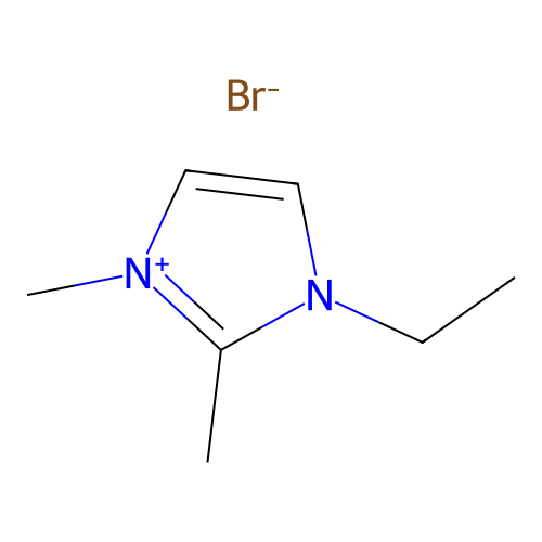 1-Ethyl-2,3-dimethylimidazolium bromide structure