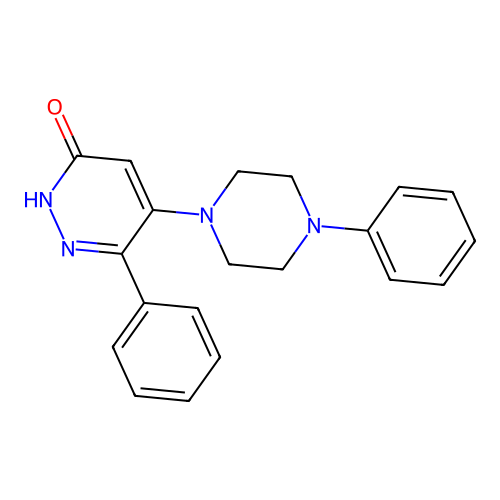 6-phenyl-5-(4-phenylpiperazino)-3(2H)-pyridazinone structure