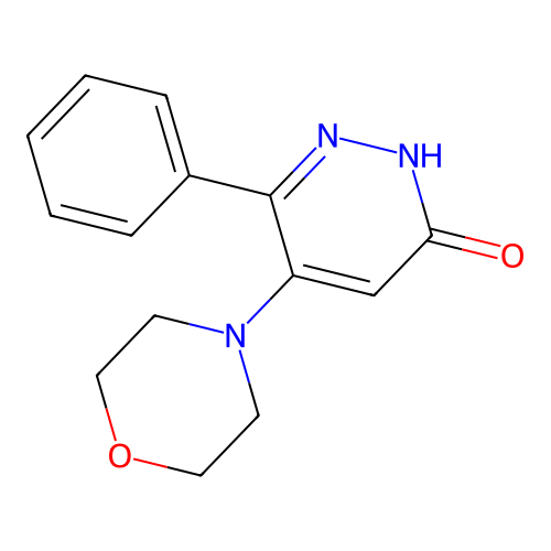 5-morpholino-6-phenyl-3(2H)-pyridazinone structure