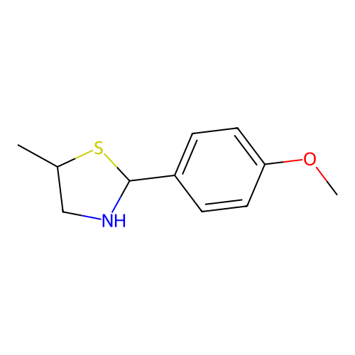 2-(4-Methoxyphenyl)-5-methyl-1,3-thiazolidine structure