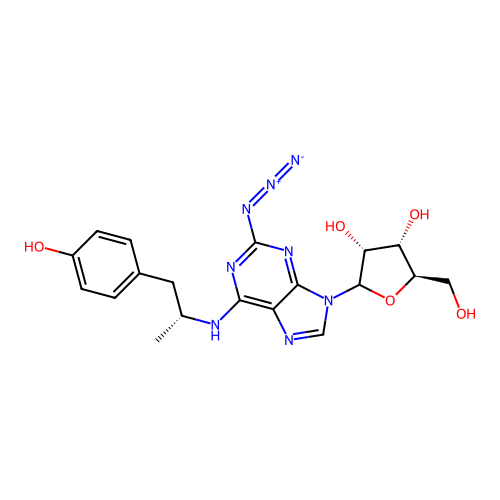 2-Azido-N(6)-4-hydroxyphenylisopropyladenosine structure