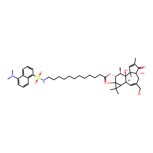 12-O-(12-N-dansylaminododecanoyl)phorbol structure