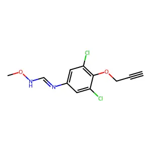 N-(3,5-dichloro-4-prop-2-ynoxyphenyl)-N-methoxymethanimidamide structure