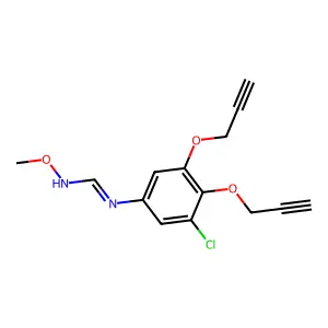 N'-(3-Chloro-4,5-di(prop-2-ynoxy)phenyl)-N-methoxymethanimidamide structure