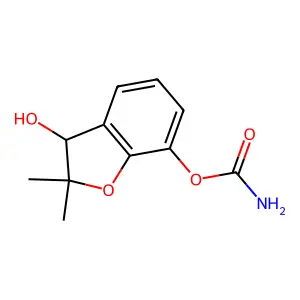 3,7-Benzofurandiol, 2,3-dihyro-2,2-dimethyl-, 7-carbamate structure