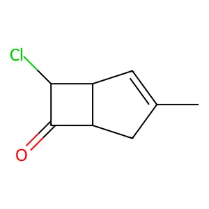 Bicyclo(3.2.0)hept-2-en-6-one, 7-chloro-3-methyl-, (1alpha,5alpha,7beta)- structure