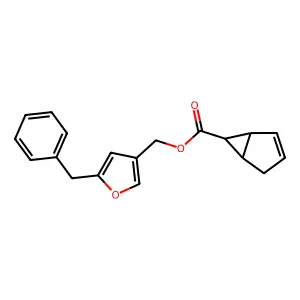 (5-Benzylfuran-3-yl)methyl (1R,5S,6R)-bicyclo(3.1.0)hex-3-ene-6-carboxylate structure