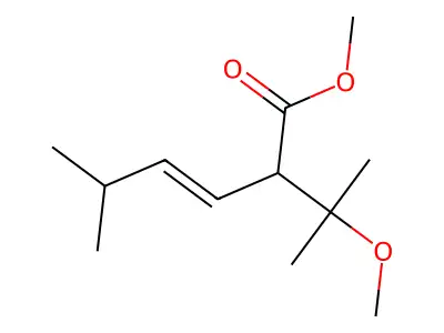 Methyl 2-(2-methoxypropan-2-yl)-5-methylhex-3-enoate structure