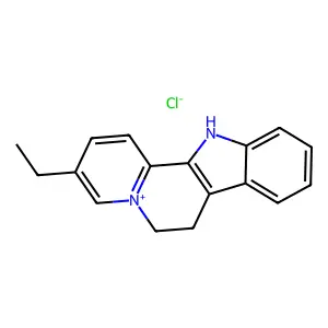 3-Ethyl-7,12-dihydro-6H-indolo(2,3-a)quinolizin-5-ium chloride structure