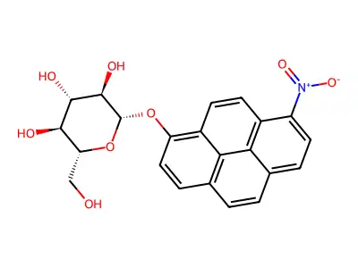 beta-D-Glucopyranoside, 8-nitro-1-pyrenyl structure