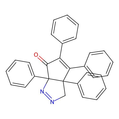 3a,4,5,6a-tetraphenyl-3a,6a-dihydrocyclopenta[c]pyrazol-6(3H)-one structure