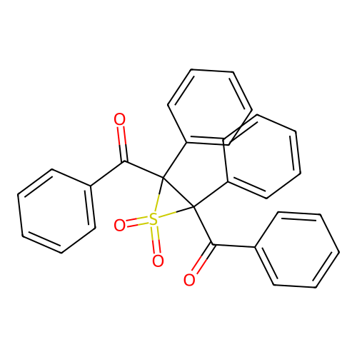 2,3-Dibenzoyl-2,3-diphenylthiirane-1,1-dione structure