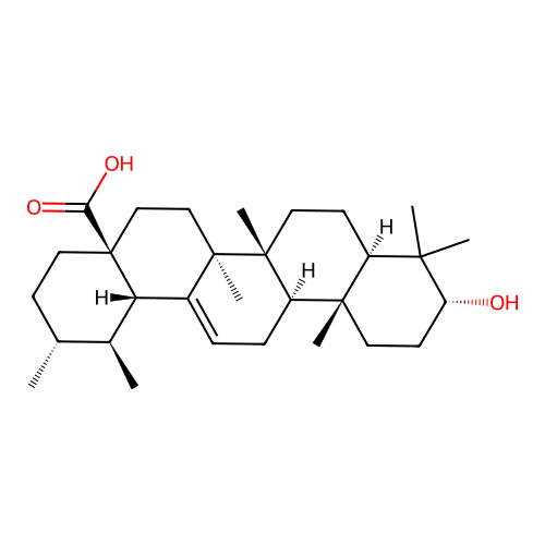 3Alpha-Hydroxyurs-12-En-28-Oic Acid structure