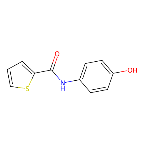 N-(4-hydroxyphenyl)thiophene-2-carboxamide structure
