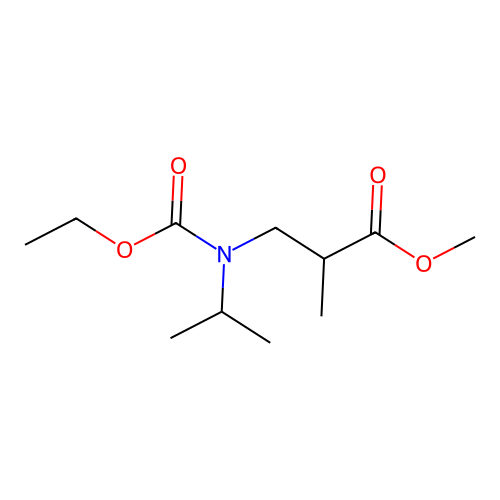 Methyl 3-[(ethoxycarbonyl)(propan-2-yl)amino]-2-methylpropanoate structure