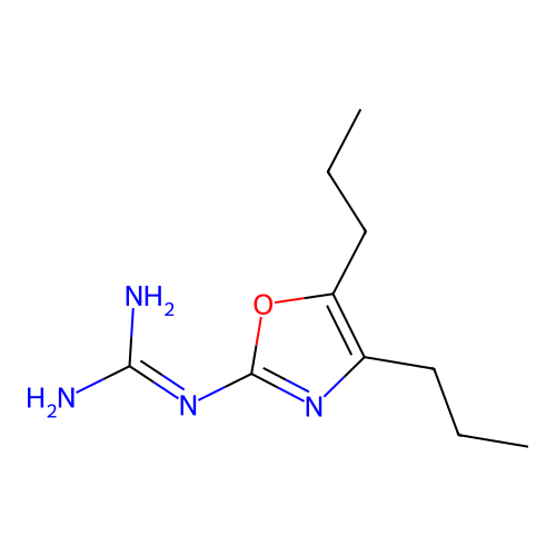 Guanidine, (4,5-dipropyl-2-oxazolyl)- structure