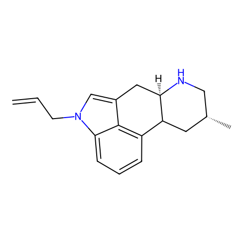 Ergoline, 8-methyl-1-(2-propenyl)-, (8-beta)- structure