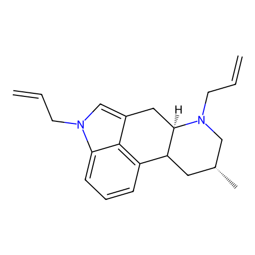 Ergoline, 1,6-di-2-propenyl-8-methyl-, (8-beta)- structure
