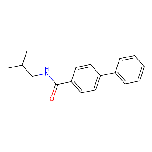 N-(2-methylpropyl)-4-phenylbenzamide structure