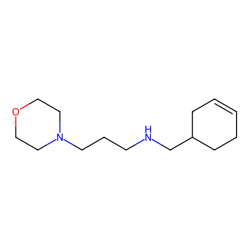 Cyclohex-3-enylmethyl-(3-morpholin-4-yl-propyl)-amine structure