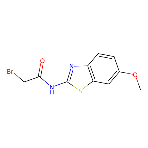 2-bromo-N-(6-methoxy-1,3-benzothiazol-2-yl)acetamide structure