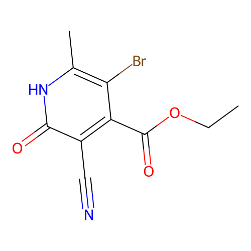 Ethyl 3-bromo-5-cyano-6-hydroxy-2-methylisonicotinate structure
