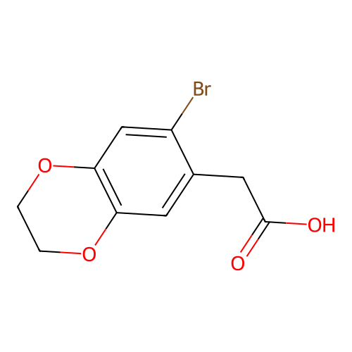 2-(7-Bromo-2,3-dihydro-1,4-benzodioxin-6-yl)acetic acid structure