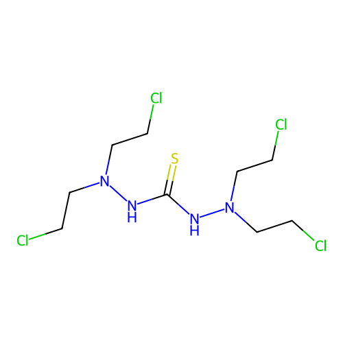 Carbohydrazide, 1,1,5,5-tetrakis(2-chloroethyl)-3-thio- structure