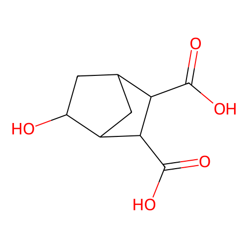 Bicyclo[2.2.1]heptane-2,3-dicarboxylic acid, 5-hydroxy- structure