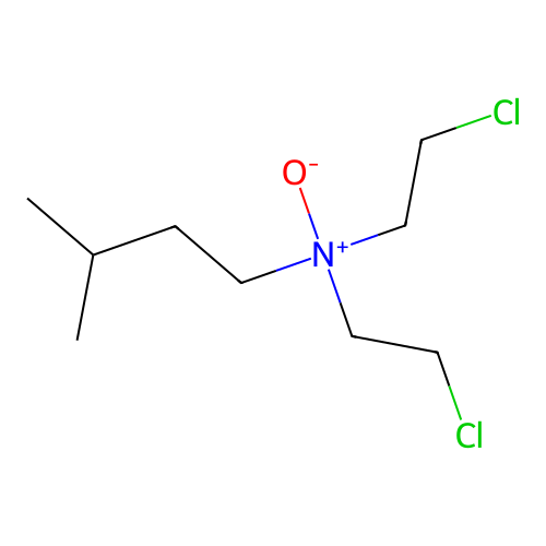 Butylamine, N,N-bis(2-chloroethyl)-3-methyl-, N-oxide structure