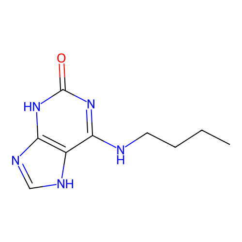 6-(Butylamino)-3,7-dihydropurin-2-one structure