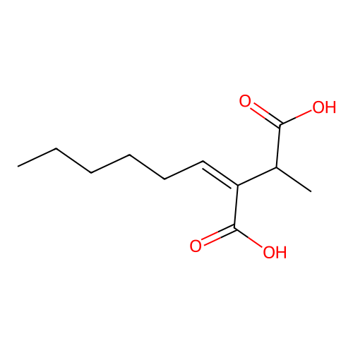 2-Hexylidene-3-methyl-succinic acid structure