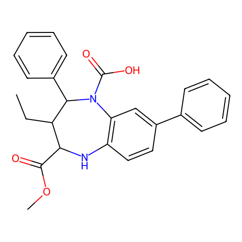 1H-1,5-Benzodiazepine-2,5-dicarboxylic acid, 2,3,4,5-tetrahydro-2-methyl-4-phenyl-, 2-ethyl 5-phenyl ester structure