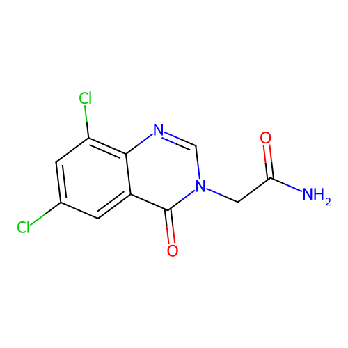 2-(6,8-Dichloro-4-oxo-3(4H)-quinazolinyl)acetamide structure