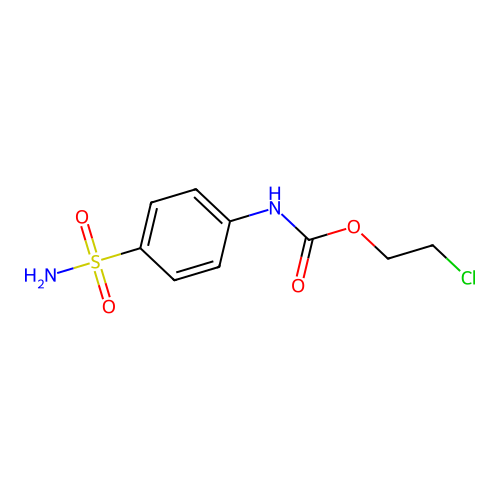 2-Chloroethyl 4-(aminosulfonyl)phenylcarbamate structure