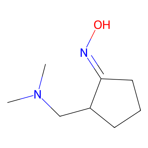 N-[2-[(dimethylamino)methyl]cyclopentylidene]hydroxylamine structure