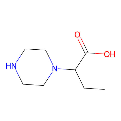 2-(Piperazin-1-yl)butanoic acid structure