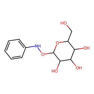beta-D-Glucopyranose, 1-deoxy-1-((phenylamino)oxy)- structure