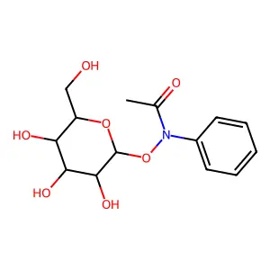 beta-D-Glucopyranose, 1-((acetylphenylamino)oxy)-1-deoxy- structure