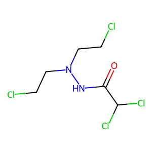 Acetic acid, dichloro-, 2,2-bis(2-chloroethyl)hydrazide structure