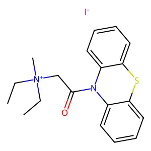 Ammonium, diethylmethyl(((10-phenothiazinyl)carbonyl)methyl)-, iodide structure