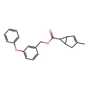 Bicyclo(3.1.0)hex-2-ene-6-carboxylic acid, 3-methyl-, (3-phenoxyphenyl)methyl ester, (1alpha,5alpha,6beta)- structure