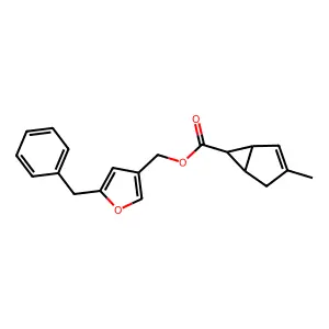 Bicyclo(3.1.0)hex-2-ene-6-carboxylic acid, 3-methyl-, (5-(phenylmethyl)-3-furanyl)methyl ester, (1alpha,5alpha,6beta)- structure