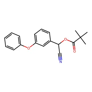 Cyano(3-phenoxyphenyl)methyl 2,2-dimethylpropanoate structure