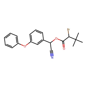 Cyano(3-phenoxyphenyl)methyl 2-bromo-3,3-dimethylbutanoate structure