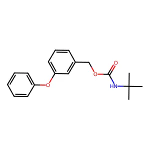 (3-phenoxyphenyl)methyl N-tert-butylcarbamate structure