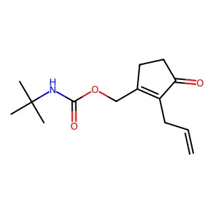(3-Oxo-2-prop-2-enylcyclopenten-1-yl)methyl N-tert-butylcarbamate structure
