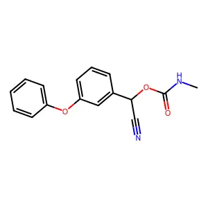 Cyano(3-phenoxyphenyl)methyl N-methylcarbamate structure