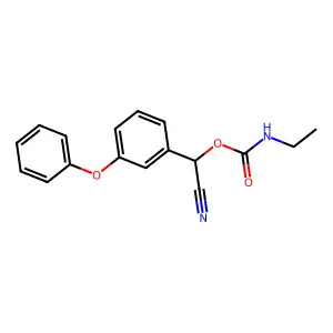 Cyano(3-phenoxyphenyl)methyl N-ethylcarbamate structure