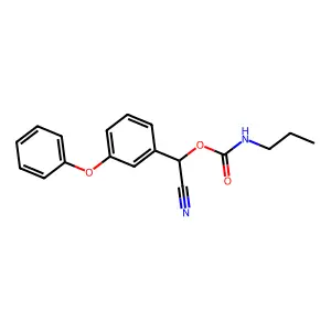 Cyano(3-phenoxyphenyl)methyl N-propylcarbamate structure